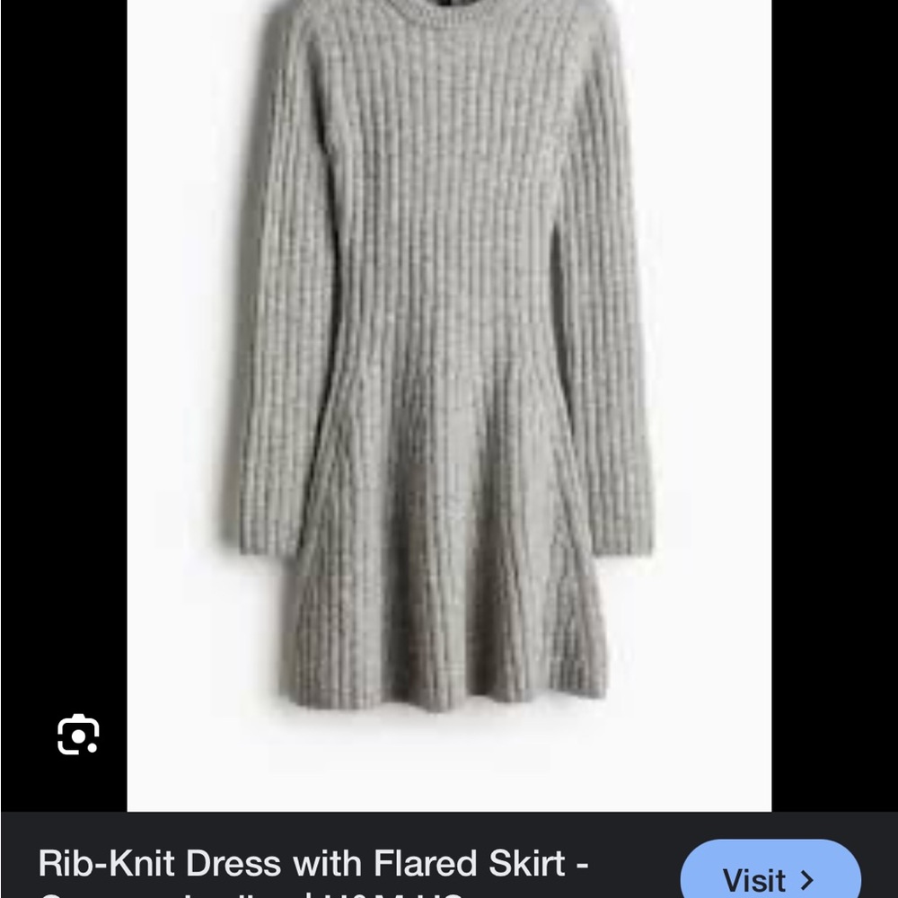 H&M Rib-knit Flared Dress - Picture 4 of 4